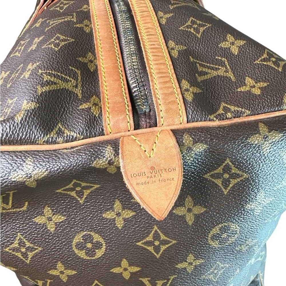 Louis Vuitton Vintage Sac Souple Brown Monogram Keepall Duffle Bag - Picture 9 of 12